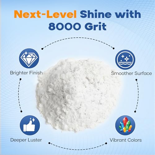 4LB Rock Tumbler Grit Kit with Extra 8000 Mesh Final Polish