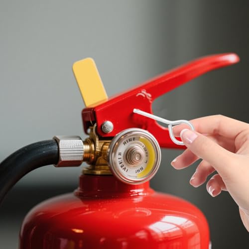 HOMSFOU 100 Pcs Fire Extinguisher Pull Pins Fire Extinguisher Stainless Steel Lock Pins for Fire Extinguishers (Pack of 2) 5.60X2.00X0.20CM (Pack of 2)