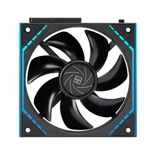 Thermalright TL-M12Q 120mm ARGB PWM PC cooling fan Black | Infinity Mirror ARGB, Daisy Chain Cable, 2000RPM PWM Control and S-FDB Bearing for Housing or Radiator TL-M12QX1