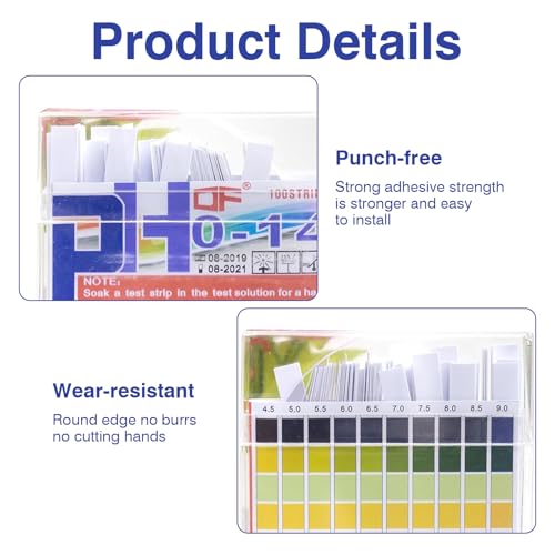 Pack of 100 PH Test Strips, PH Value Test Strips, Four Color Acid Base Test Strips, Litmus Paper, Test Bases Acid Water, Measuring Range (PH 0-14), Strip Strips for Home, Aquariums, Laboratories 100 pieces