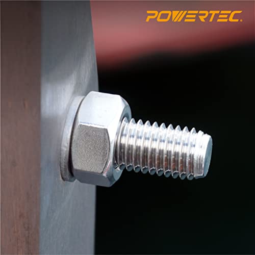 POWERTEC QLN1106-P2V 3/8"-16 Stainless Hex Nut – 200 Pack