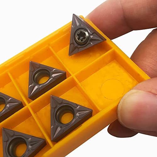 41pcs Threading Inserts 11ER AG60 11IR AG60 TCMT32.51 Turning Carbide Inserts and Alloy Steel Hex Screws for Lather Turning Threading Tool Holder Stainless Steel
