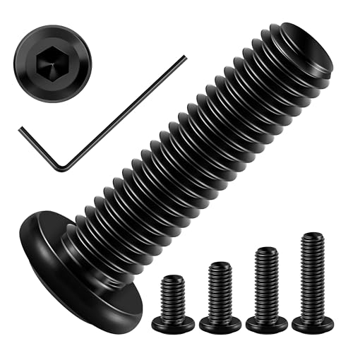 Mywish M8 x 20mm 50Pcs Flat Head Hex Socket Cap Screws Bolts & M8 Bolts x 12/16/20/25/30mm 25Pcs Flat Head Hex Socket Cap Screws Bolts Assortment Kit, 304 Stainless Steel Furniture Bolts, Black Oxide
