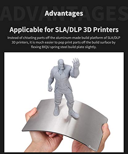 BIGTREETECH Resin Build Plate+Magnetic Sheet,196X126mm Resin Flexible Steel Plate Flex Bed for Elegoo Saturn 3D Printer (7.7X5inch),Sliver 196x126mm