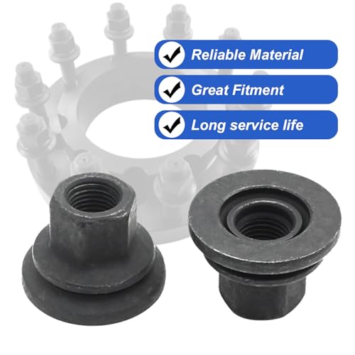 Saihisday Wheel Nut 10Pcs 611-936 6509424AA Wheel Nut, Lug Nuts Replacement for Dodge Ram 3500 4500 5500 Models, Replaces 6509424AA
