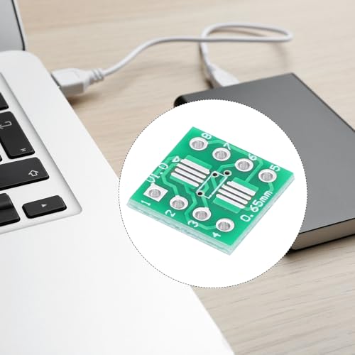 QUARKZMAN 15pcs SOIC-8 to DIP-8 Slim Adapter 12x12mm | 8 Pin Double Sided Prototype Connector Green PCB Converter Pin Board Adapter SO SOP8 to DIP8