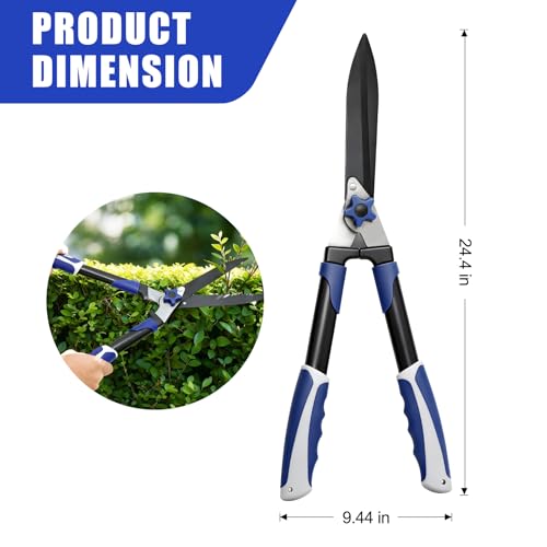 Garvee Loppers for Tree Trimming, 24" Heavy Duty Steel Hedge Shears, Branch Cutter Garden Bypass Lopper and Tree Trimmer Tree Pruner Garden Shears for Gardening