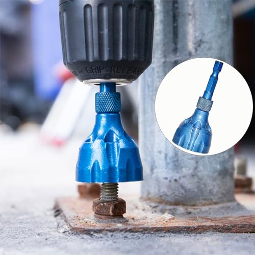 Outdoor Deburring, External Deburring / Chamfer Tool, Hex Shank Deburring Tool for Thread Repair, Deburring External Chamfer Tool, Metal Deburring Tool, for 3 mm to 20 mm, Blue