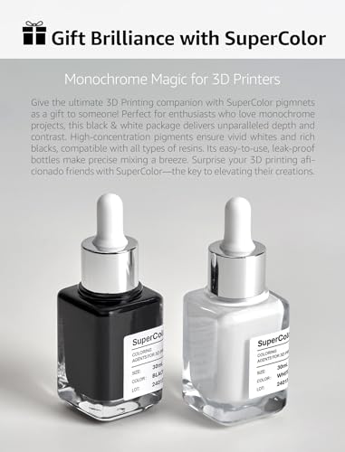 SuperColor 10x Concentrated Pigments for Epoxy & 3D Printer Resin (Black) Deep Black