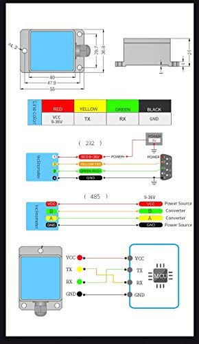 [Industrial-Grade Digital Inclinometer] SINDT-TTL 3-Axis Acceleration+Gyroscope++Angle+Quaternion, MPU6050 IP67 Waterproof Tilt Sensor, High Precision AHRS IMU Sensor