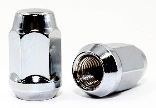 Set of 20 Veritek 12x1.25mm 1.4" 35.5mm Length 3/4 19mm Hex 1 Piece Chrome Acorn Bulge Conical Seat Lug Nuts for Infiniti Nissan Subraru Select Factory Conical Style & Aftermarket Custom Wheels