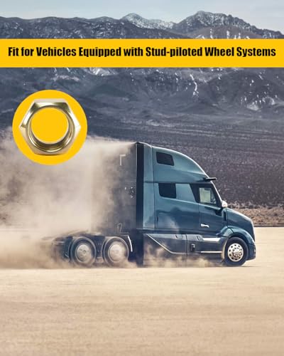 Wheel Outer Cap Nut Fit for Stud-Piloted Wheel Systems Replace M127 5552L Cap Nut Outer