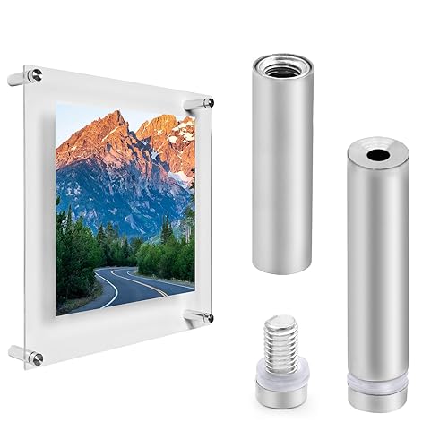 1/2 x 2 Inch Standoff Screws, Stainless Steel 45mm Extra Long Mounting Glass Hardware Advertising Wall Standoff Sign Holders Screws for Hanging Acrylic Picture Frame (60 Pack) 60 Pack