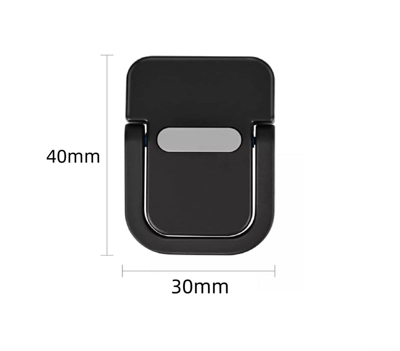1 Pair Zinc Alloy Mini Laptop Stand, Portable Laptop Riser, Self Adhesive Invisible Desk Keyboard Feet, Sleek Computer Notebook Holder for Desk (Black)