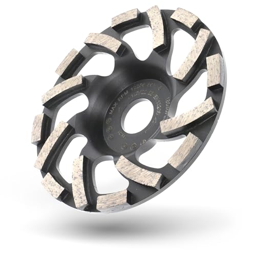 Prodiamant Professional Diamond Cup Wheel Abrasive Diamond Cup Wheel Screed, Asphalt, Plaster, Abrasive Building Materials Suitable Angle Grinder | For concrete, natural stone, granite, screed, plaster and masonry - coarse grain for quick removal and s...