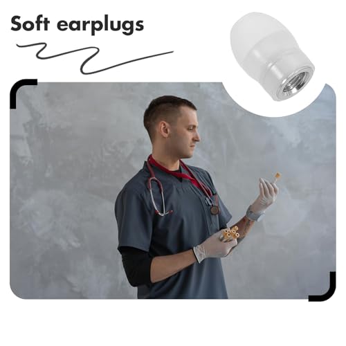 CHILDWEET Two Soft Silicone Ear Plugs with Thread Noise Reducing for Stethoscope Replacement Parts in Hospital and Practice Use