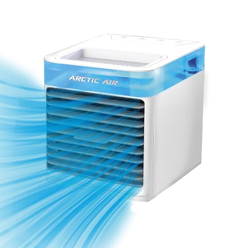 Arctic Air Pure Chill 2.0 Evaporative Air Cooler by Ontel - Powerful, Quiet, Lightweight and Portable Space Cooler with Hydro-Chill Technology For Bedroom, Office, Living Room & More,Blue No Size