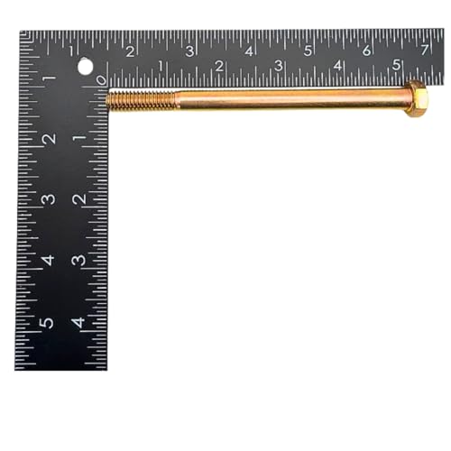 3/8"-16 x 5 Grade 8 Bolts (10-Pack) – Heavy-Duty Hex Bolts Includes Flat Washers & Nylon Lock Nuts – High-Strength SAE Anti-Vibration 5.0" Coarse Bolts for Automotive, Machinery & Construction 3/8" x 5" Nylon Lock Nut 10