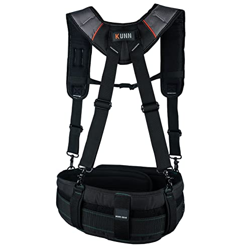KUNN 3-Points Padded Tool Belt Suspenders & Construction Belt Suspenders