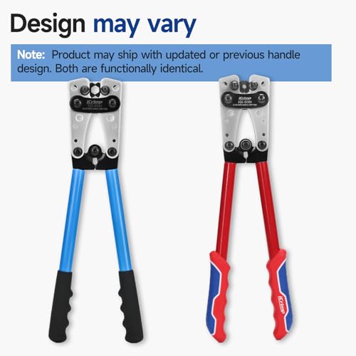 iCrimp Cable Lug Crimping Tool for Heavy Duty Wire Lugs AWG 8-1/0 HX-50BI