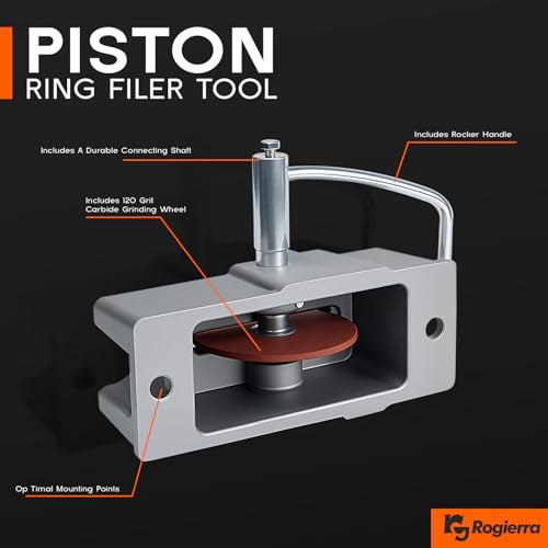 66785 & 66786 Manual Piston Ring Filer Tool - Adjustable Grinder & Cutting Wheel for Ring Clearance Adjustment, Includes 120 Grit Carbide Grinding Wheels - Replaces Parts
