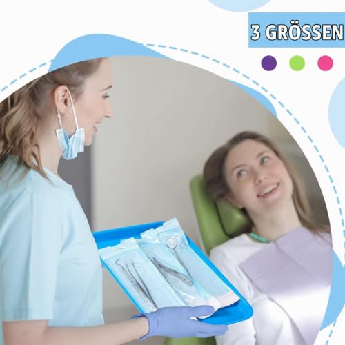 Pack of 150 Sterilisation Bags, Self-Sealing Sterilisation Bags for Dental Tools, Tattoos or Manicures, Sterilisation Bags, Teri Bags for Autoclave, Autoclave Bags