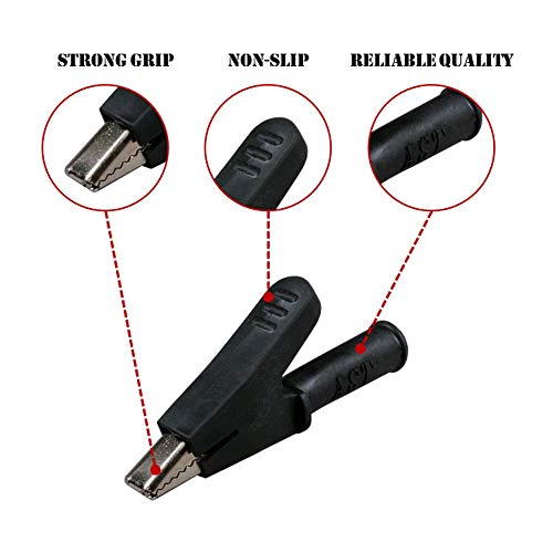 Test Lead SILICONE Alligator Clip Heavy Duty to Alligator Clip Heavy Duty (10 ft) 10 ft