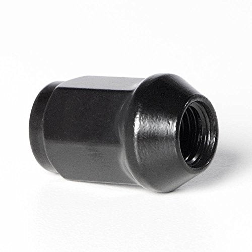 Circuit Performance 7/16" Black Closed End Bulge Acorn Lug Nuts Cone Seat Forged Steel (24 Pieces) 24 Lug Nuts