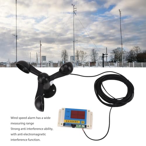 3 Blade Anemometer USB Operated Wind Speed Meter Tower Crane 5V High Precision Measurement Power Failure Memory Function Outdoor