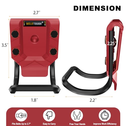 MELOTOUGH Hammer Holder for Tool Belt, Tool Belt Hook