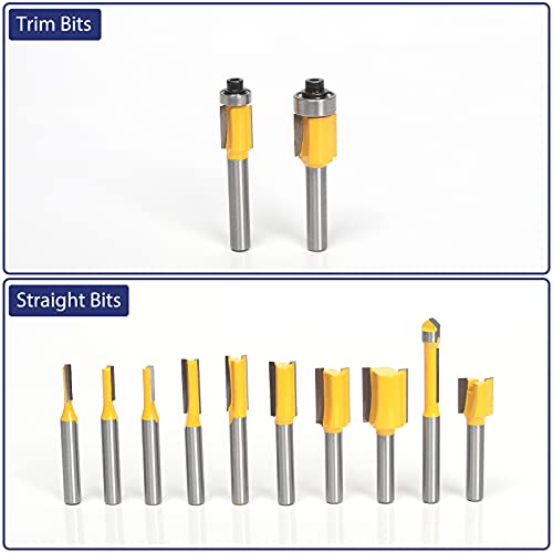 MNA Router Bit Set 25 Pieces 1/4 Inch