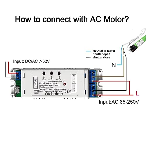 WiFi Electric Linear Actuator Controller, 2 Channel DC12V 24V