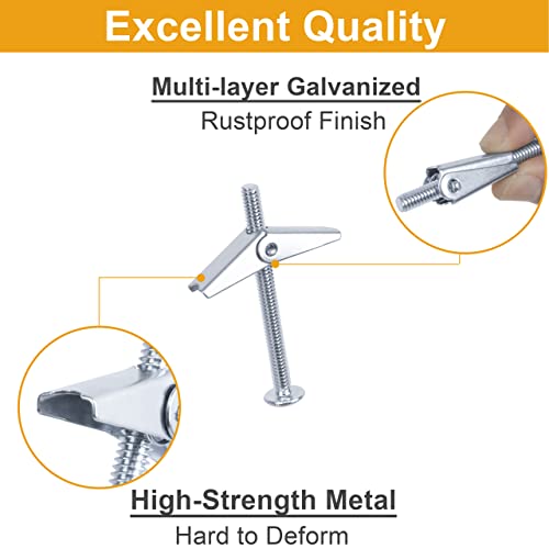 KURUI Toggle Bolts & Self Drilling Drywall Anchors