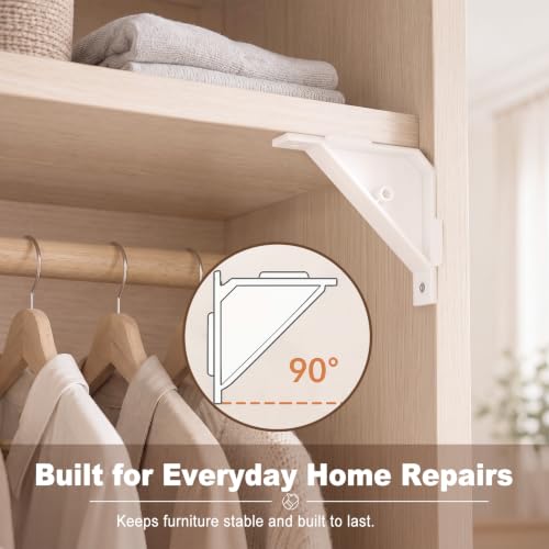 100 Pcs 90 Degree Corner Braces Plastic Triangle Bracket