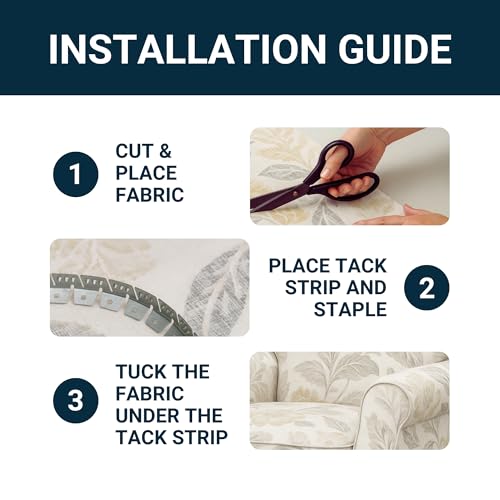 20ft Upholstery Metal Flexible Tack Strip Supplies, Curve Ease Grip for Furniture, Chairs, Sofa (Pack of 3) 20ft (Pack of 3)