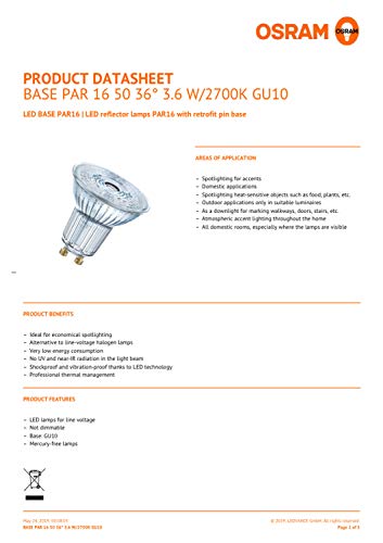 Osram LED light bulb Warm White 10 pack 50W