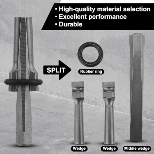 Gisafai 10 Pcs Rock Splitting Wedges, 5/8'' Wedge and Feather Shims 5/8 Inch