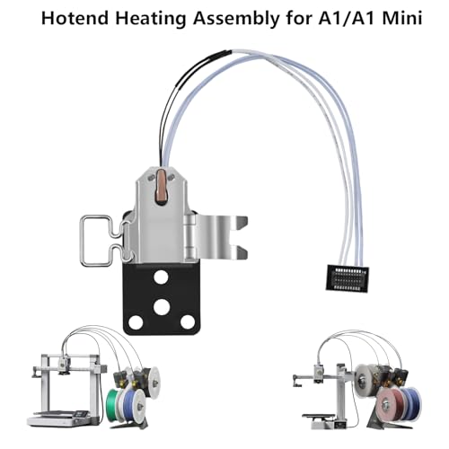 A1 Series Hotend Heating Assembly, 3D Printer Print Head Heater and Heating base Kit for A1 and A1 Mini A1 Heating Assembly