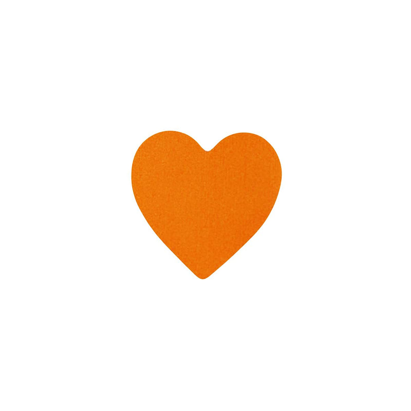 Orange Heart Stickers Valentine's Day Crafting Scrapbooking 0.75 Inch 500 Adhesive Stickers Orange