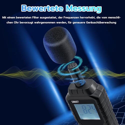 Mcbazel Dezibel Digital Sound Level Meter 30-130 dB with LCD Display, Volume Meter for Home, Office & Workshop
