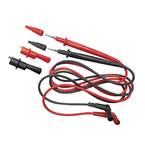 Klein Tools ET250 Voltage Meter Bundle with Replacement Test Lead Set, Right Angle Clips