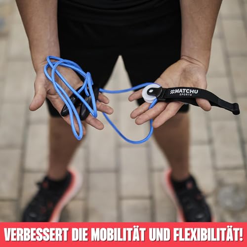 Matchu Shoulder Pulley, Shoulder Pulley, with Pulley, for Mobility and Blood Circulation, Easy to Attache, Shoulder and Arm Training, Blue/Black, 190 cm