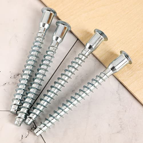 100PCS M7x70mm Hex Socket Countersunk Head Self Tapping Connecting Screws Allen Flat Head Furniture Confirmat Screws Carbon Steel Zinc Plated