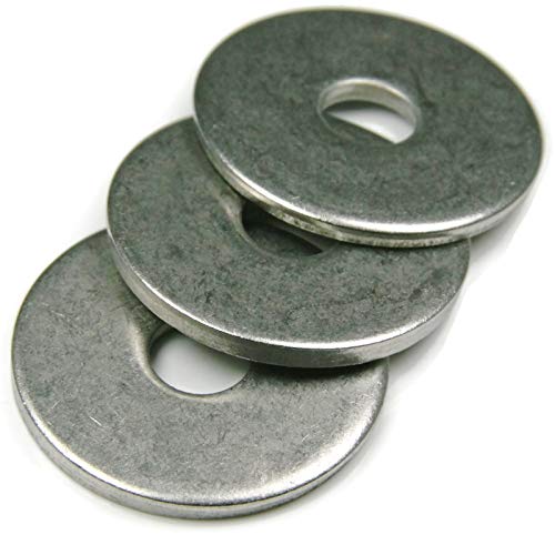 Extra Thick Fender Washers 18-8 Stainless Steel Washers - Pack of 25 Pieces (1/2" x 2" OD) 1/2" x 2" OD