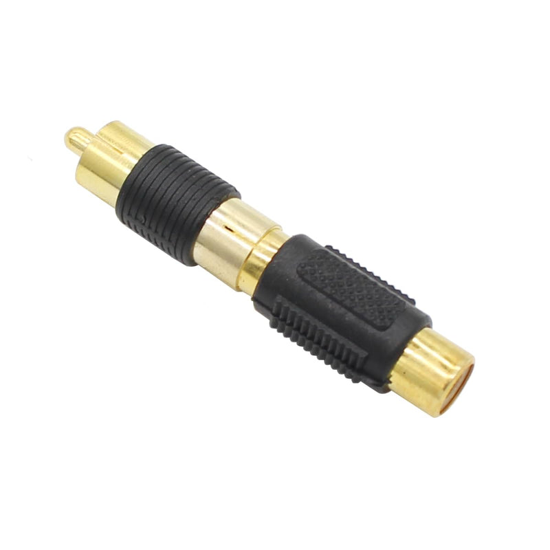 RCA Adapter, 6pcs RCA Female to Female Coupler and 6pcs RCA Male to Male Coupler Gold Plated for Phono, Speaker, Amplifier and RCA Cable Extension