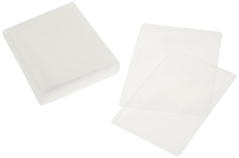 Atlantic 25 Pack Movie Sleeves - Clear Sleeve hold two discs each, Protects Discs Against Scratches and Dust Storage Sleeve Single