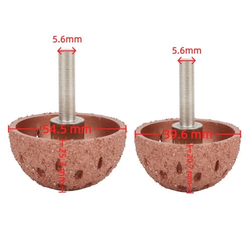 2 Pcs Tungsten Steel Bowl Buffing Wheels, 6mm Shank