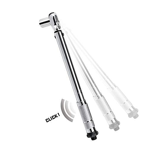 Powerbuilt 3/8-Inch Micrometer Torque Wrench, 5-80 Foot/Pounds and 0.7-11.2 Meter/Kilograms, Reversible Ratchet Clicks, Lockable - 644998 3/8 in.