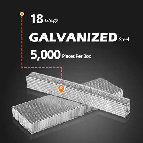 Combination of KAMSIN F30A 18 Gauge Pneumatic Brad Nailer Kit and 1/2"(12mm) 5000pcs Galvanized Brad Nails