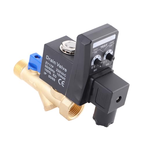 Condensate Drain Valve, DN15 Air Compressor Drain Valve for Air Compressors for Air Compressor Condensate Management (AC230V) AC230V